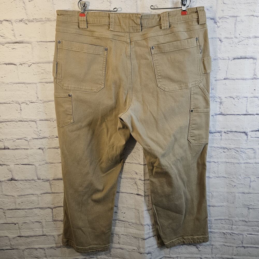 Duluth Burly Flex Fire Hose Pants 42x30 Brown Relaxed Fit Carpenter - Picture 4 of 6